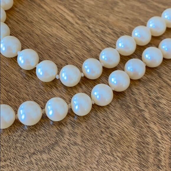 Pearl  necklace w/ss clasp - Picture 4 of 4